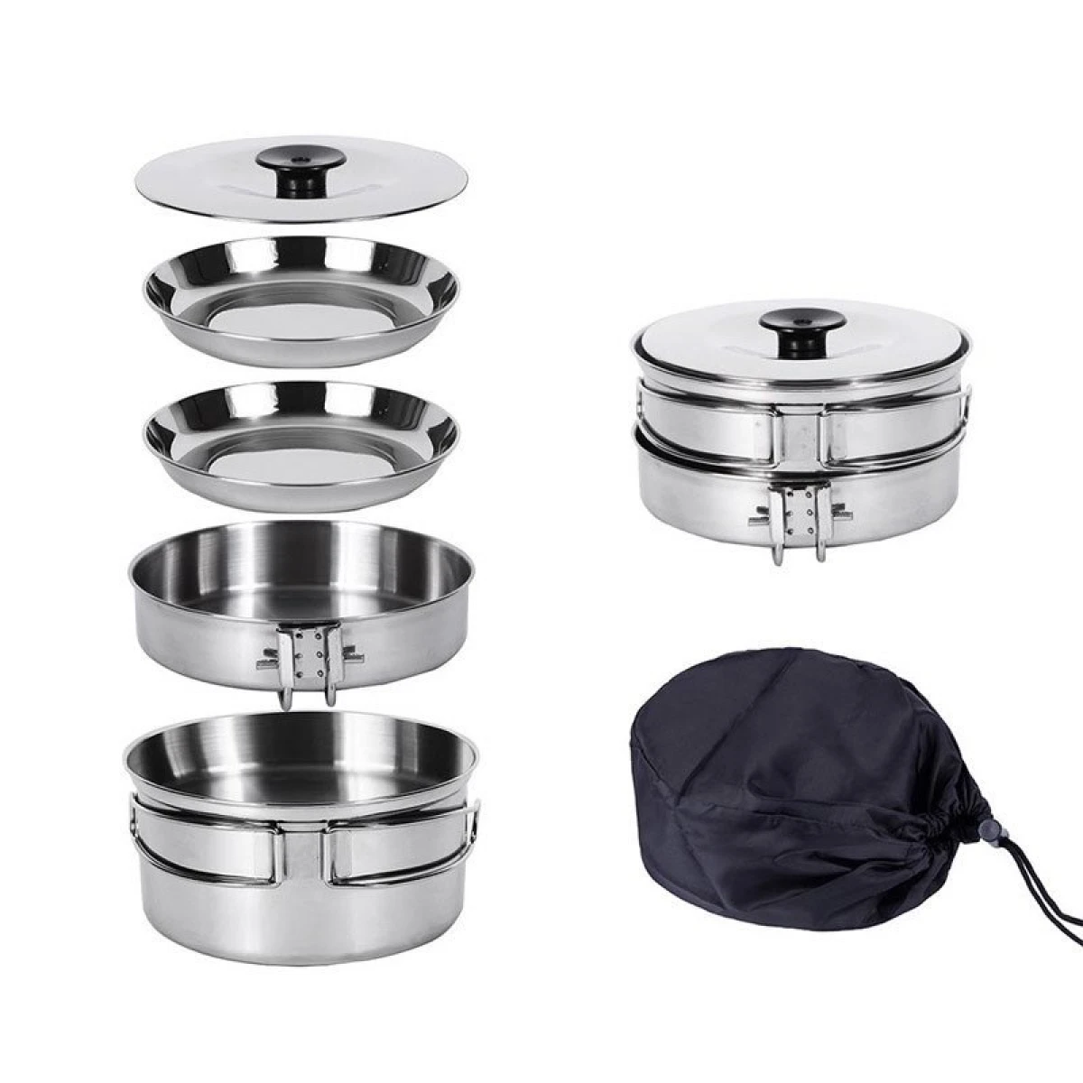 KINGCAMP Backpacker Iii Silver Yemek Set (2 Kişi)