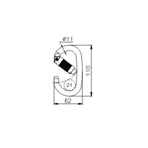 CLIMBING TECHNOLOGY Alu Otomatik Kapılı Oval Karabina