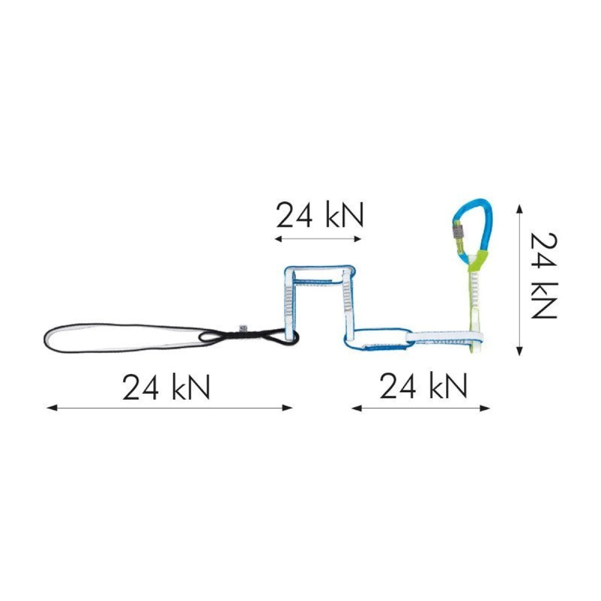 CLIMBING Lanyard Sport Chain 100 cm