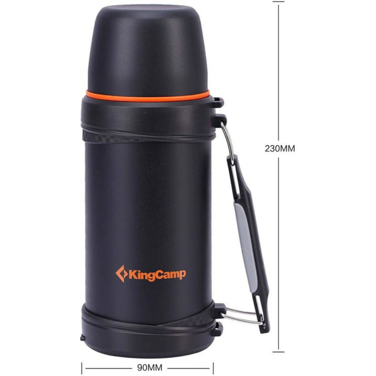 KINGCAMP 750 ml Vacuum Siyah Termos