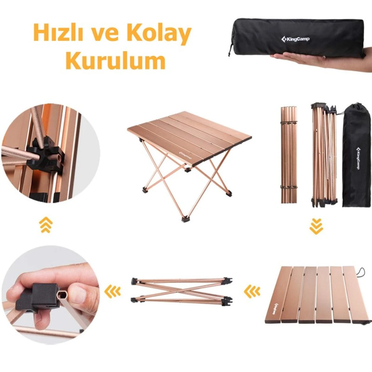 KINGCAMP Table S U.Light Katlanabilir Masa