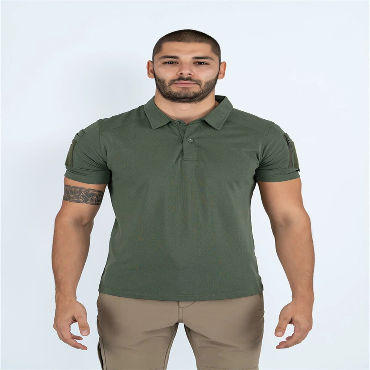 TACTİCAL TİŞÖRT Polo Yaka Kısa Kol HAKİ XXL