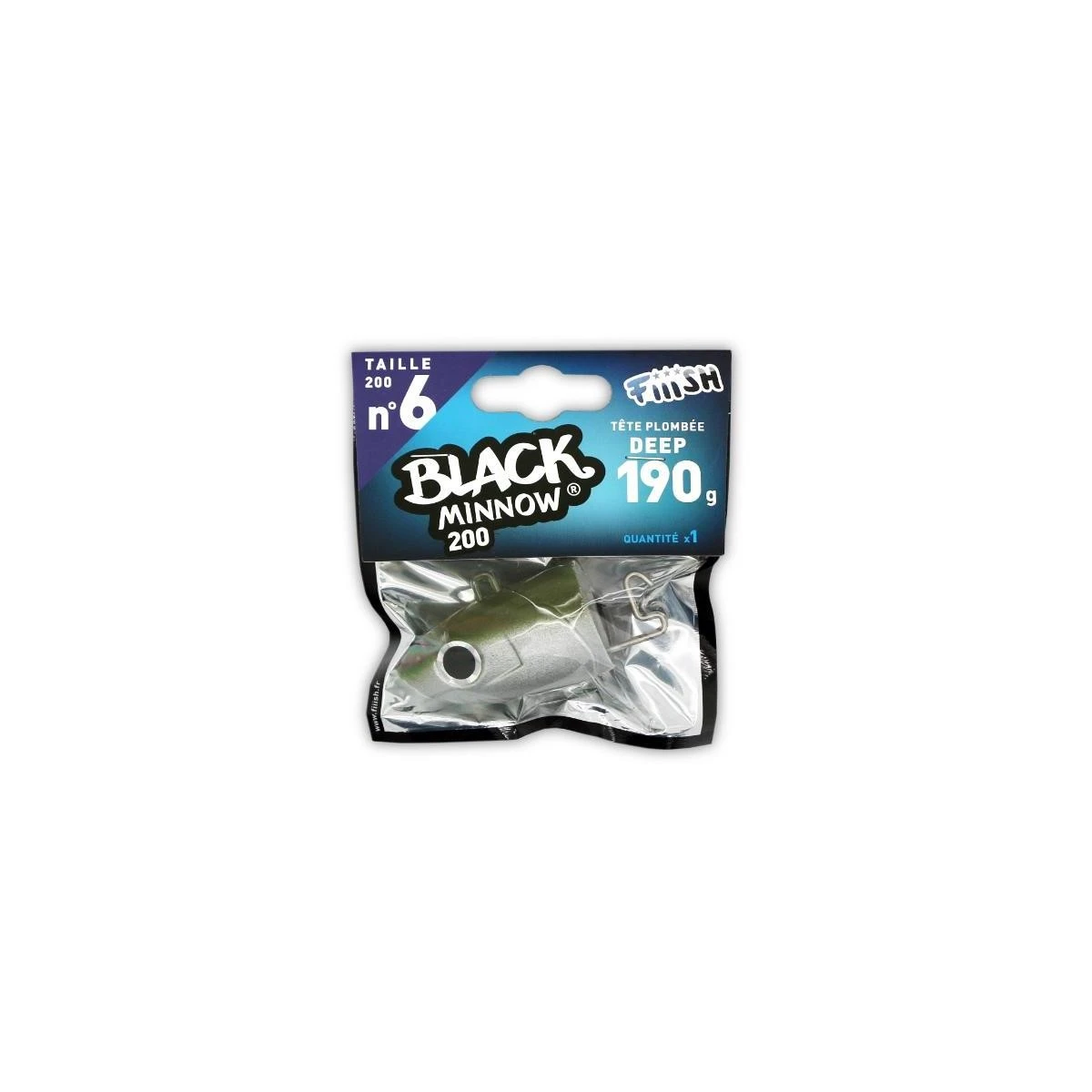 FIIISH Black Minnow 200 Jig Head Deep 190 Gr Zoka No:6