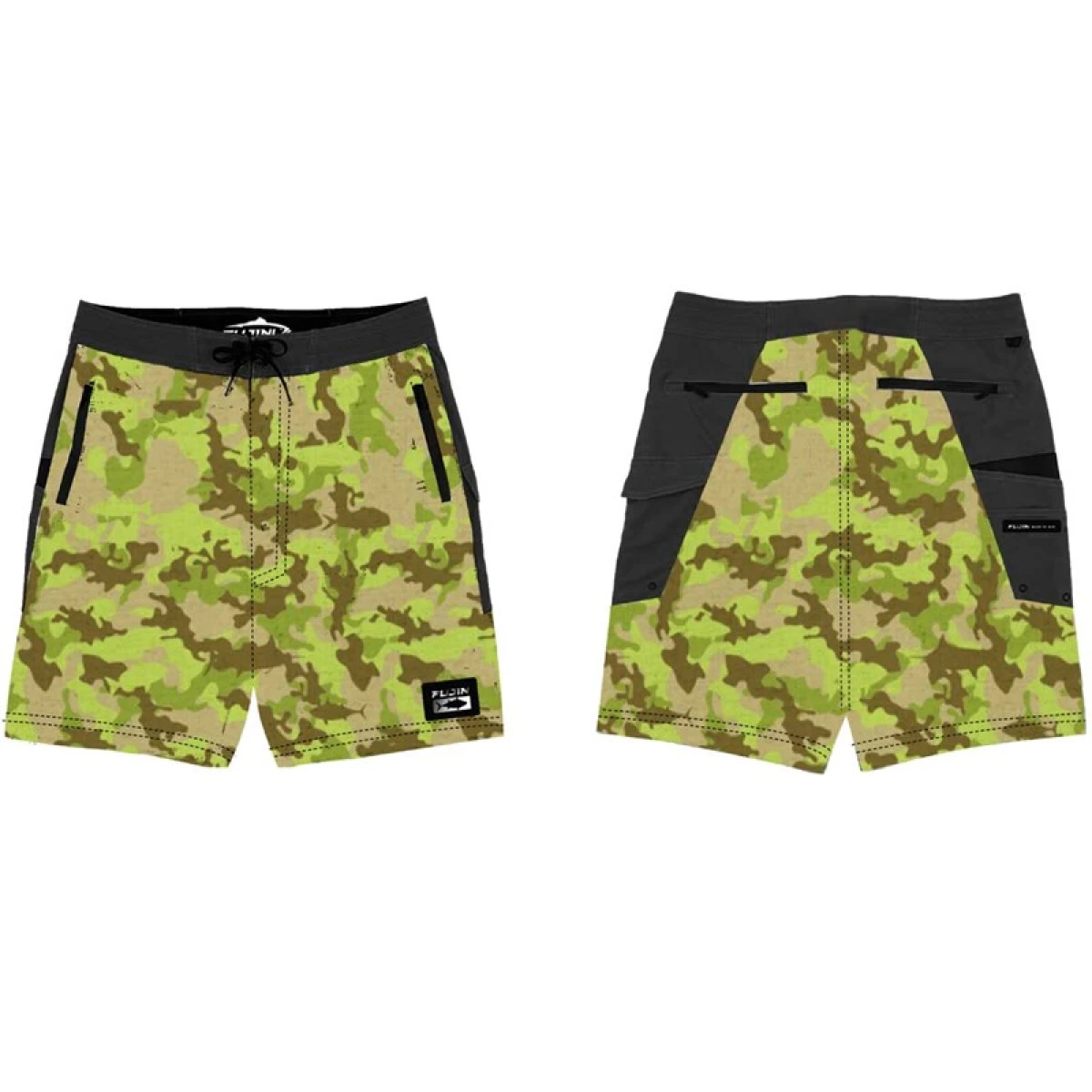 Fujin Performance Short Camo Pistachio - XLarge