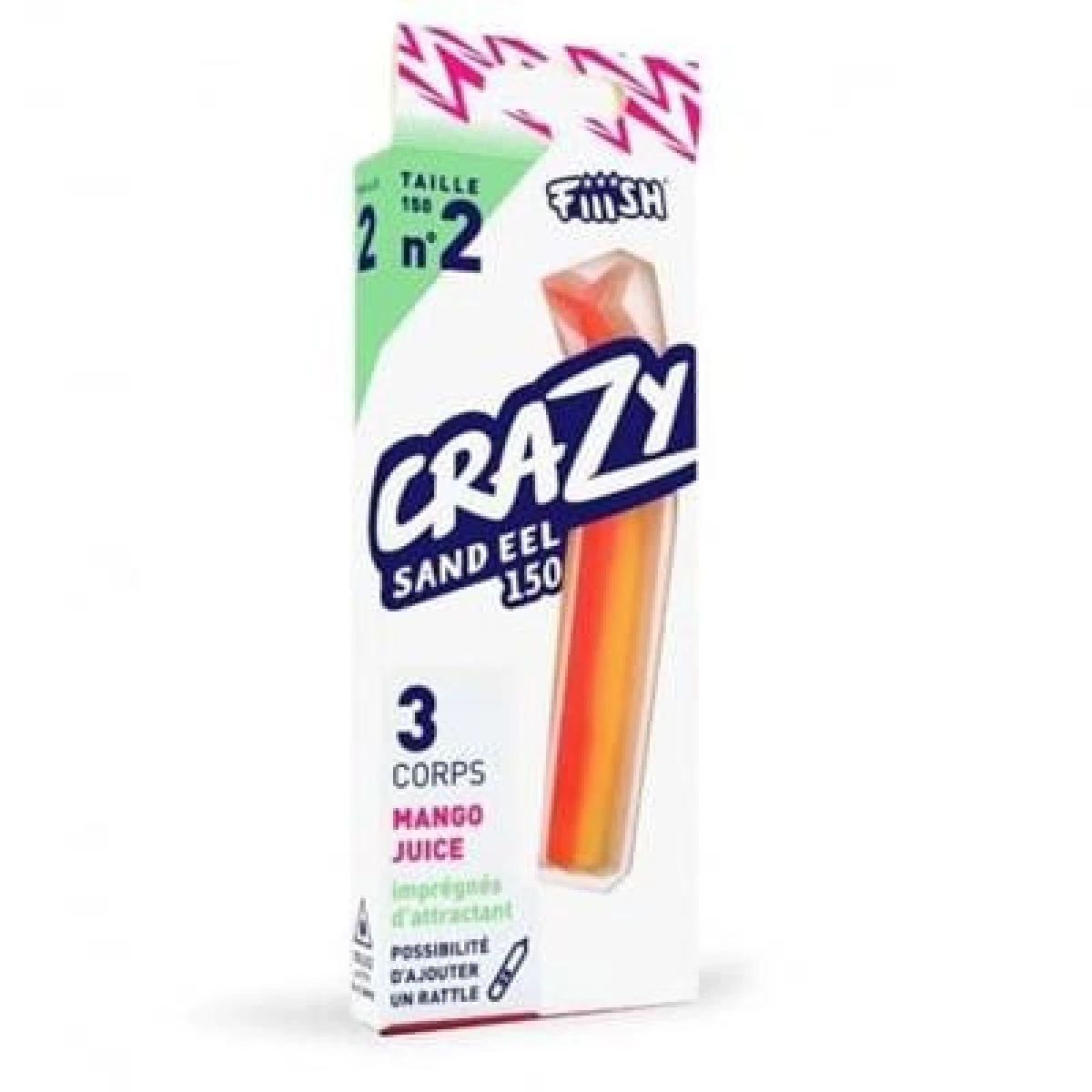 FIIISH Crazy Sand Ell 150/2 Crazy Sand Ell 514 3X-GÖVDE MANGO JUICE SİLİKON YEM
