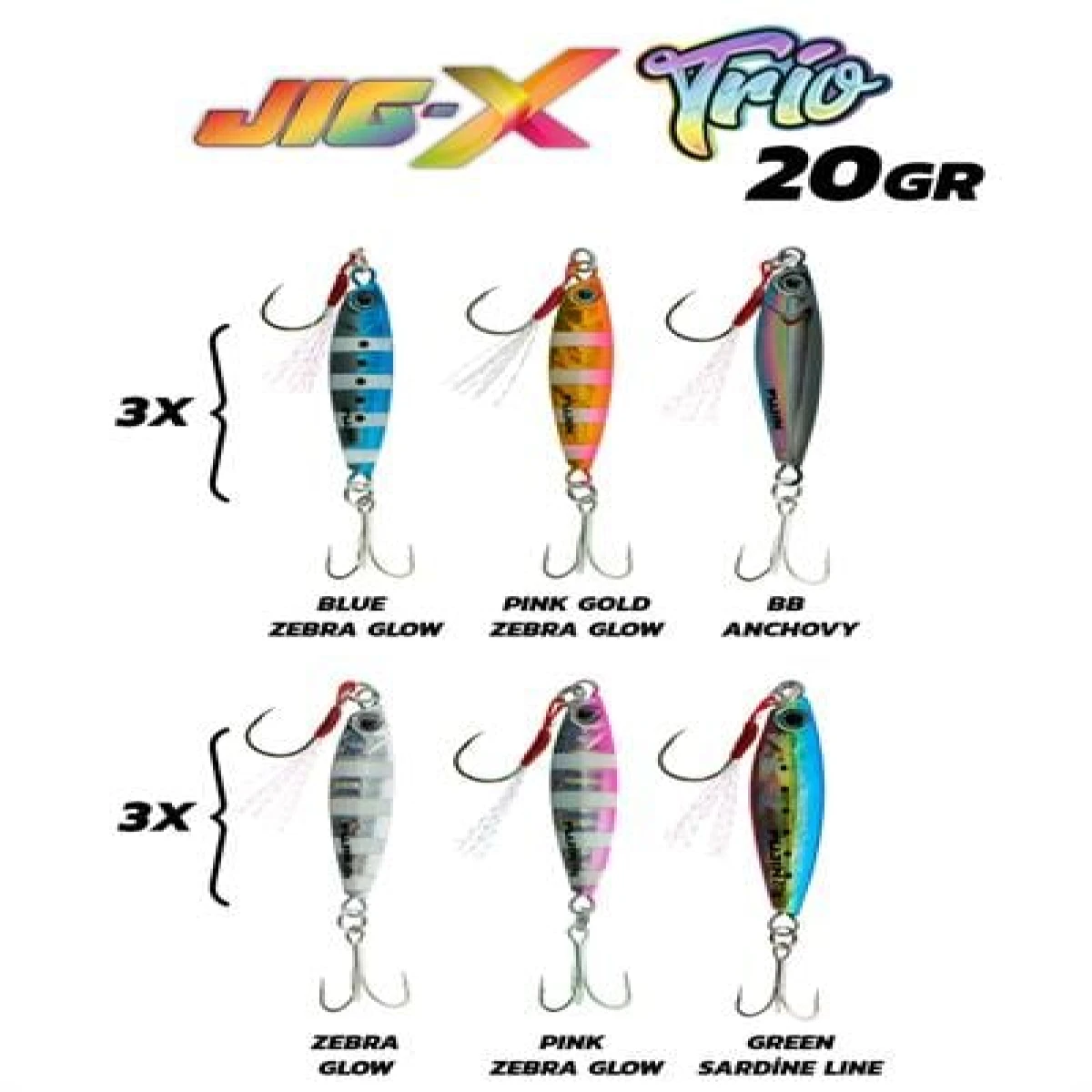 Fujin Jig-X Trio 3lü Micro Jig 20gr - TR1