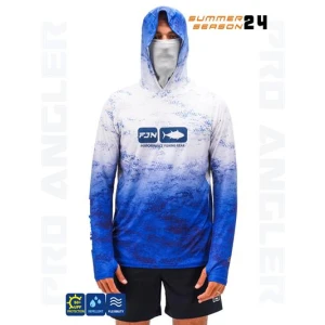 Fujin Pro Angler S24 Buff&Hoodie Grey Wave - XLarge (XL)
