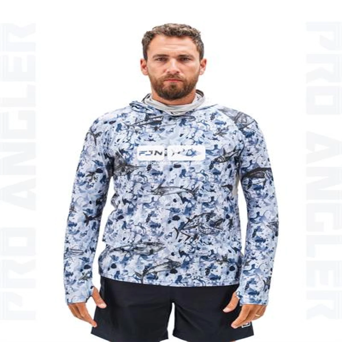 Fujin Pro Angler S24 Buff&Hoodie Black Fish - XXXLarge