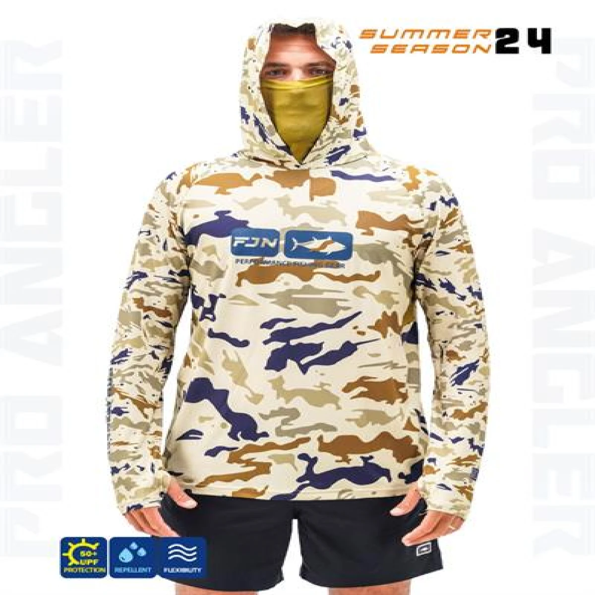 Fujin Pro Angler S24 Buff&Hoodie Natural Camo - XXXLarge