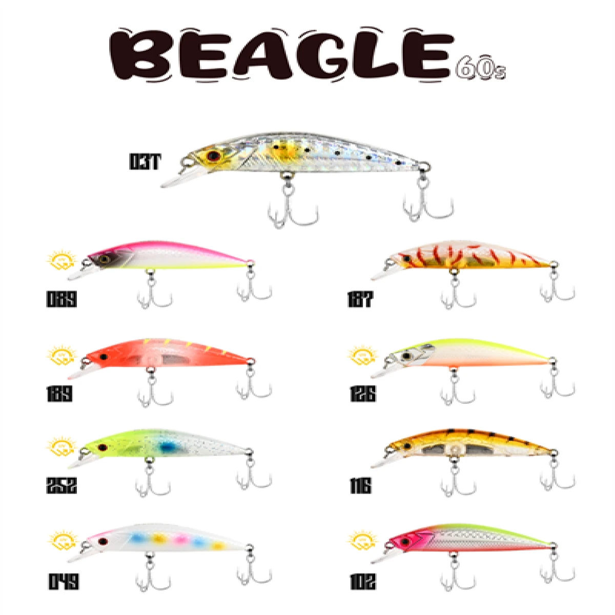 Fujin Beagle 6cm 6.5gr Maket Balık - 126 Chart Back Pearl