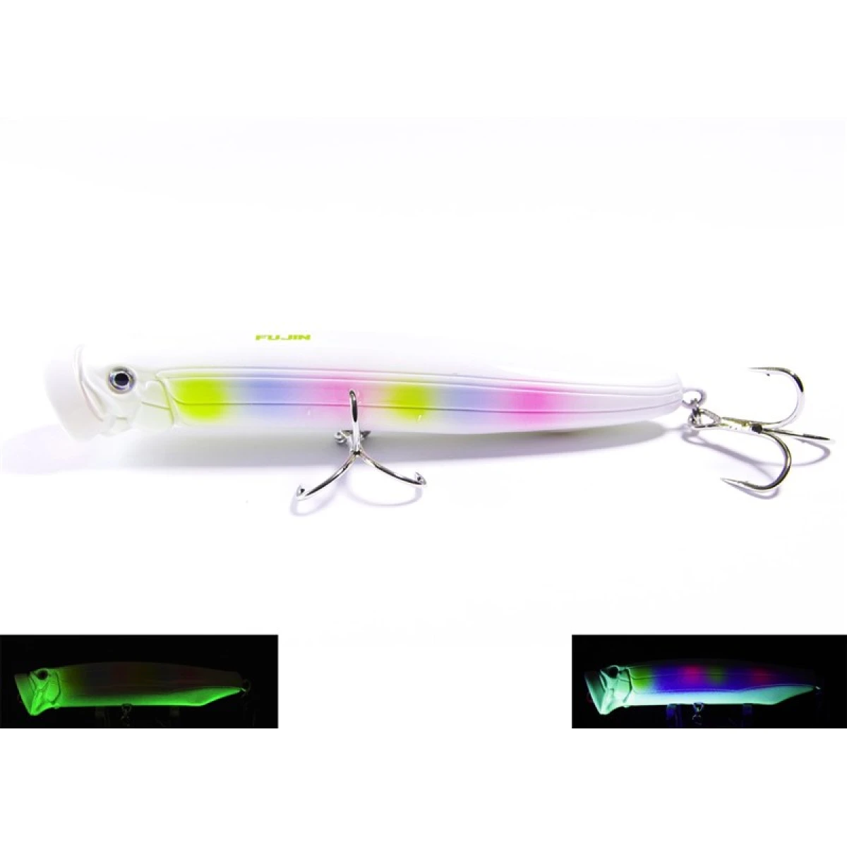 Fujin Salt Popper Su Üstü Maket Balık SP120SW - 018PearlRainbowGlow