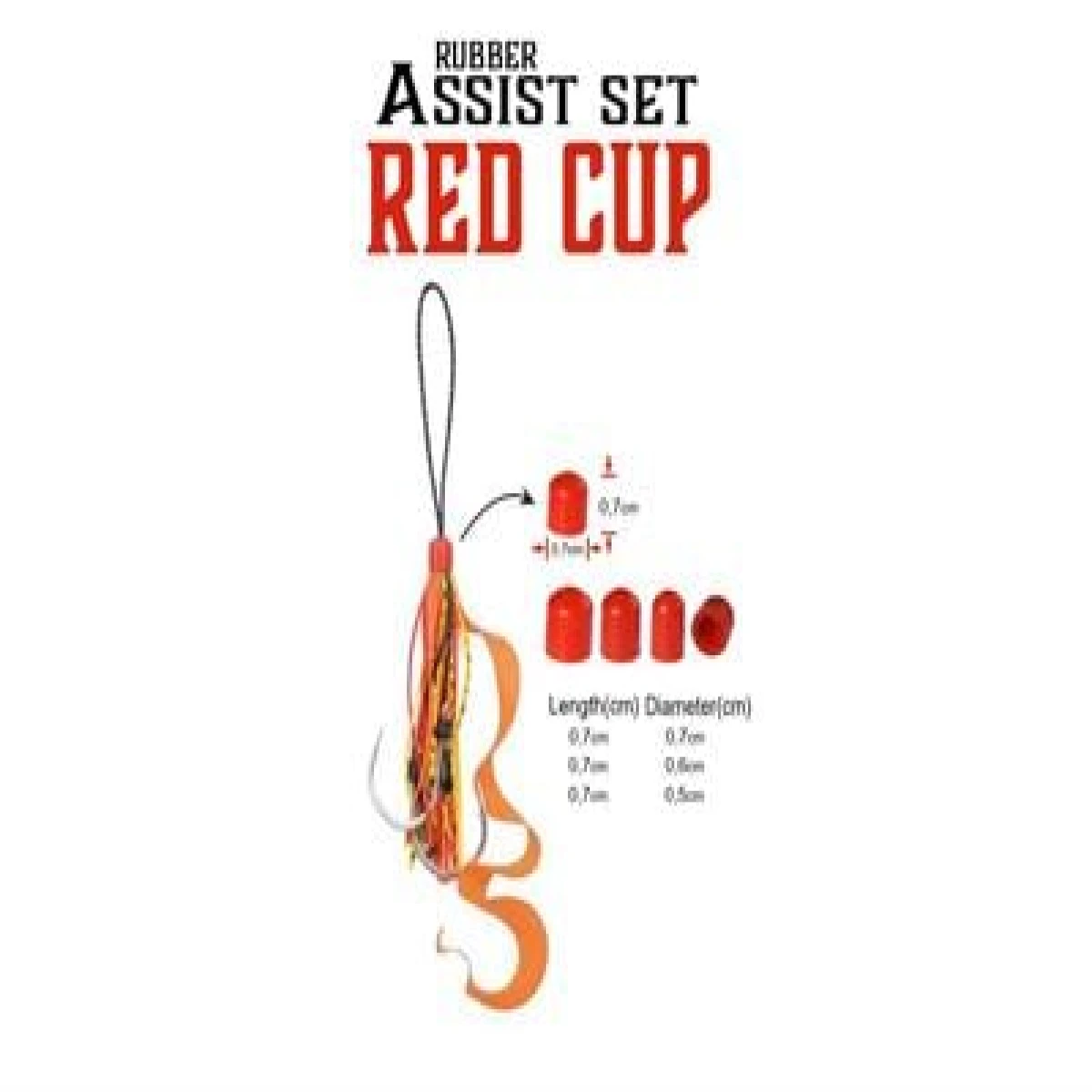 Fujin Rubber Assist Set Red Cup Aksesuar - 05cm