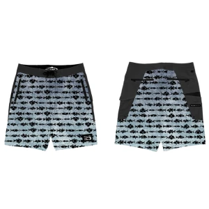 Fujin Performance Short Aqua Blue Fish - XLarge