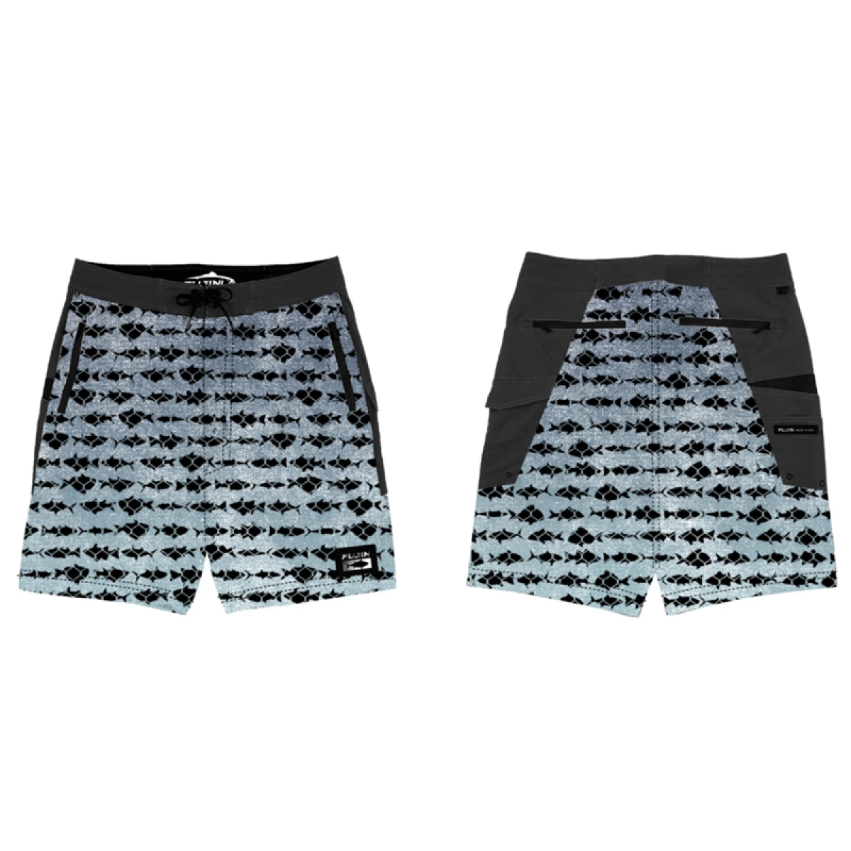 Fujin Performance Short Aqua Blue Fish - XLarge