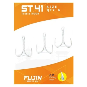 Fujin ST41 Üçlü Maket Balık İğnesi Nickel - 8no