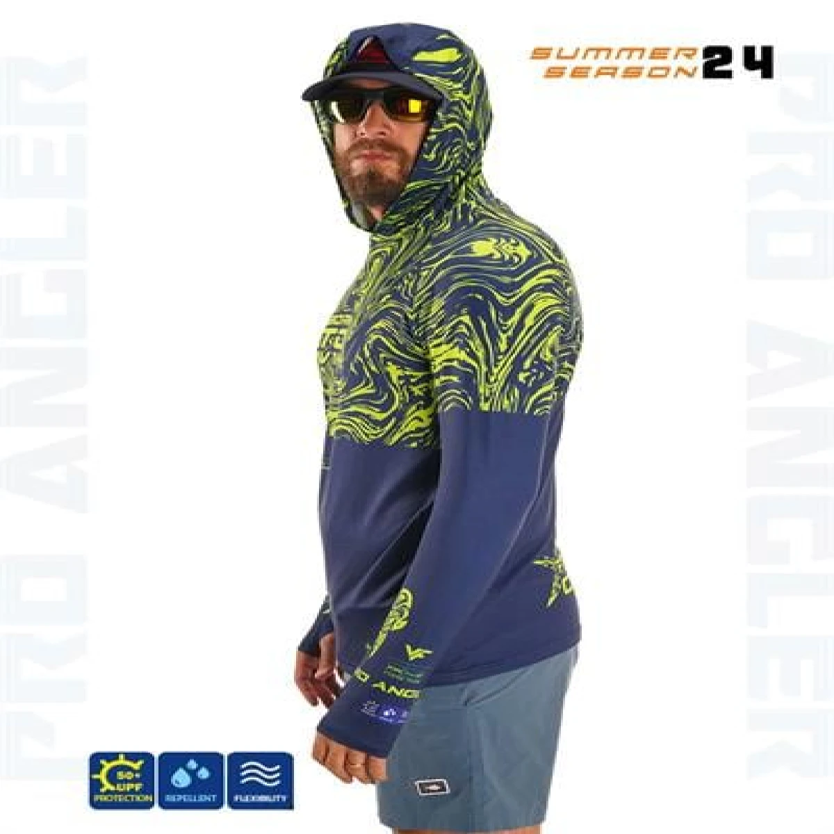 Fujin Pro Angler S24 Hooded Izohips Green - XLarge (XL)