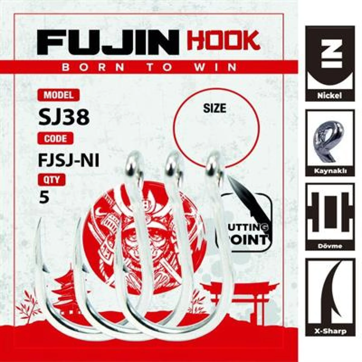 Fujin SJ38 Delikli Kaynaklı Assist Kancası - 3/0 no