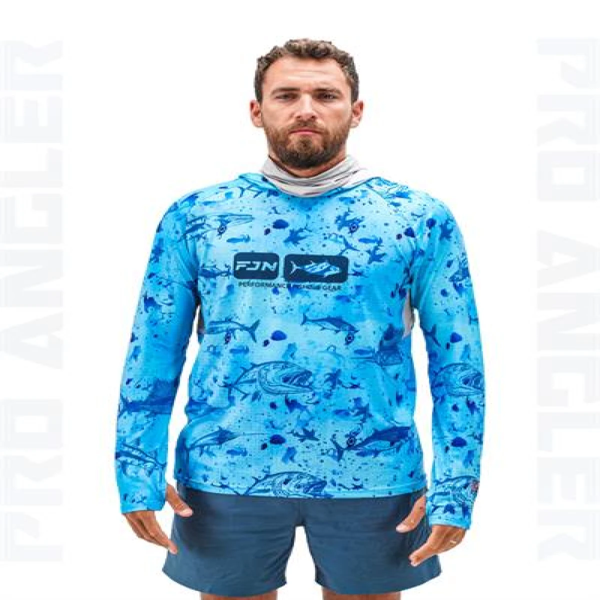 Fujin Pro Angler S24 Buff&Hoodie Blue Fish - XXXLarge