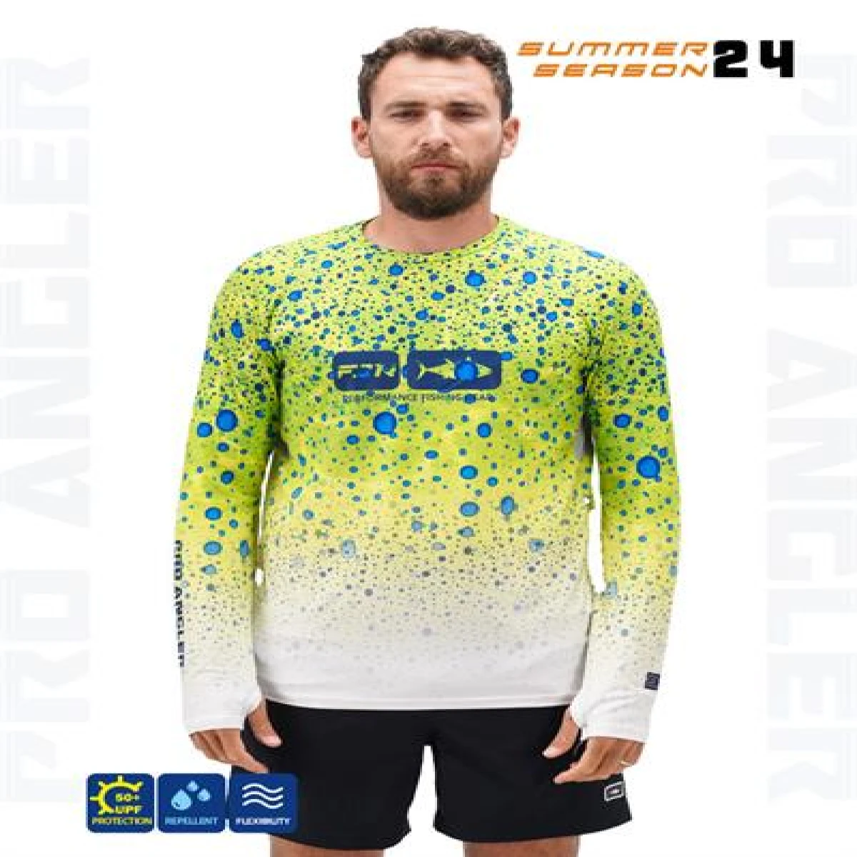 Fujin Pro Angler S24 T-Shirt Green Ocean - Medium (M)