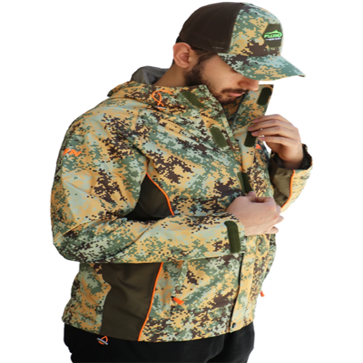 Fujin Raincoat Yağmurluk Brown Camo - XLargeXL