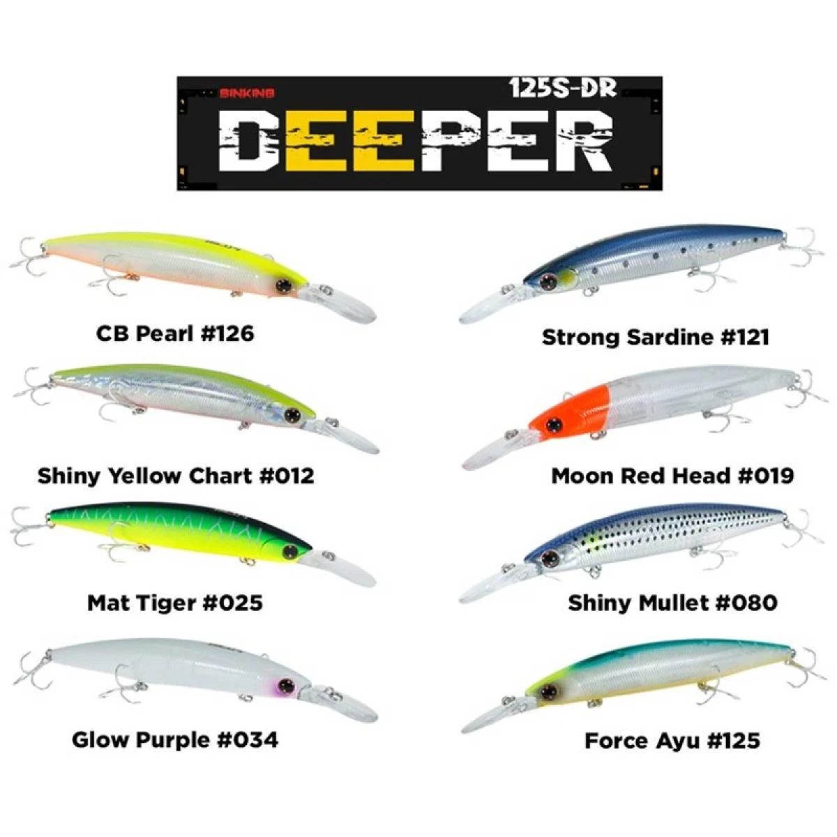 Fujin Deeper 125S-DR Slow Sinking Maket Balık - 025MatTiger