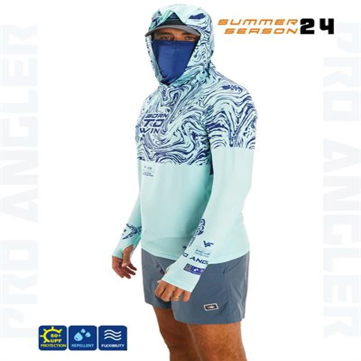 Fujin Pro Angler S24 Buff&Hoodie Izohips Mint - XLarge (XL)