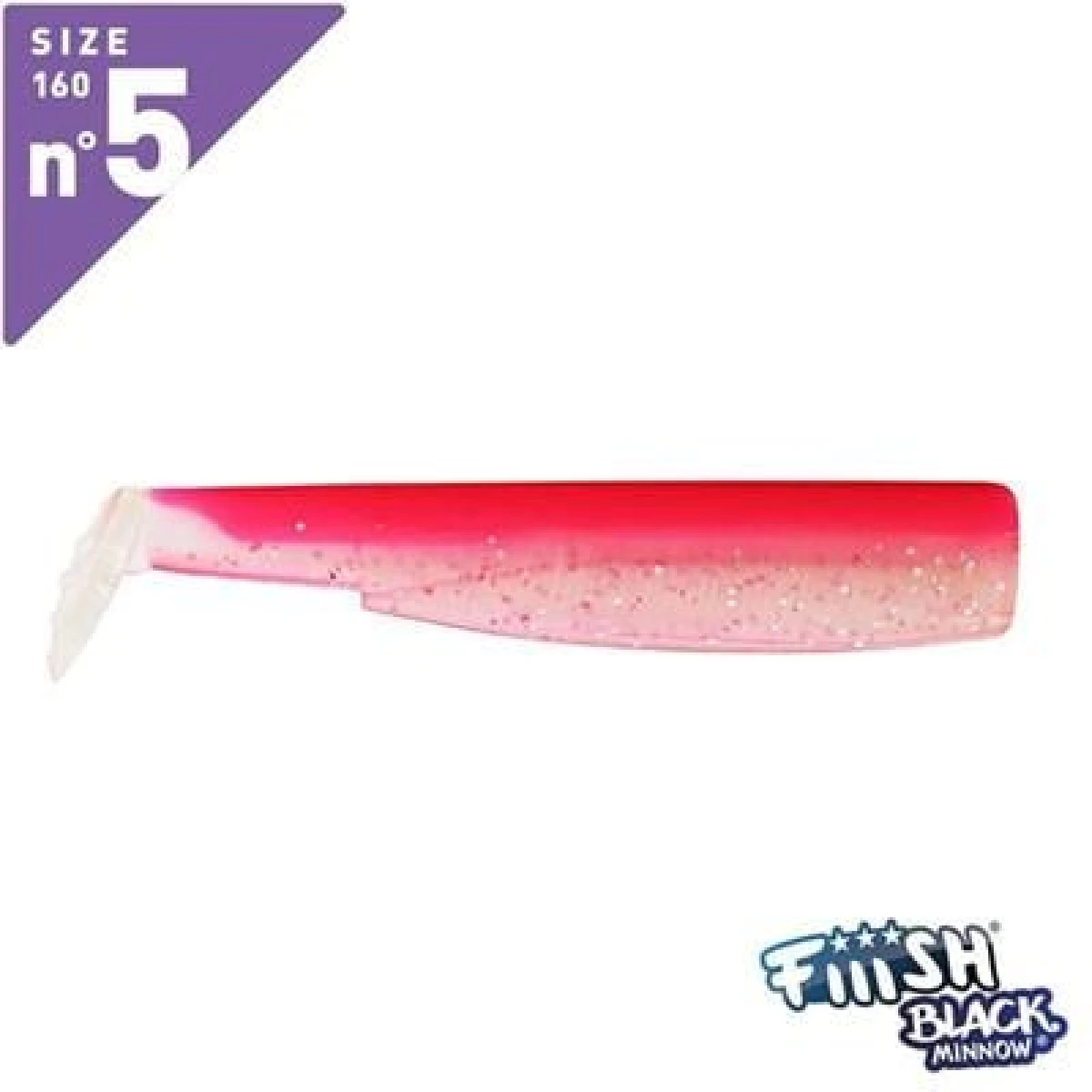 FIIISH Black Minnow 160 3X Corps Silikon Yem rose fluo
