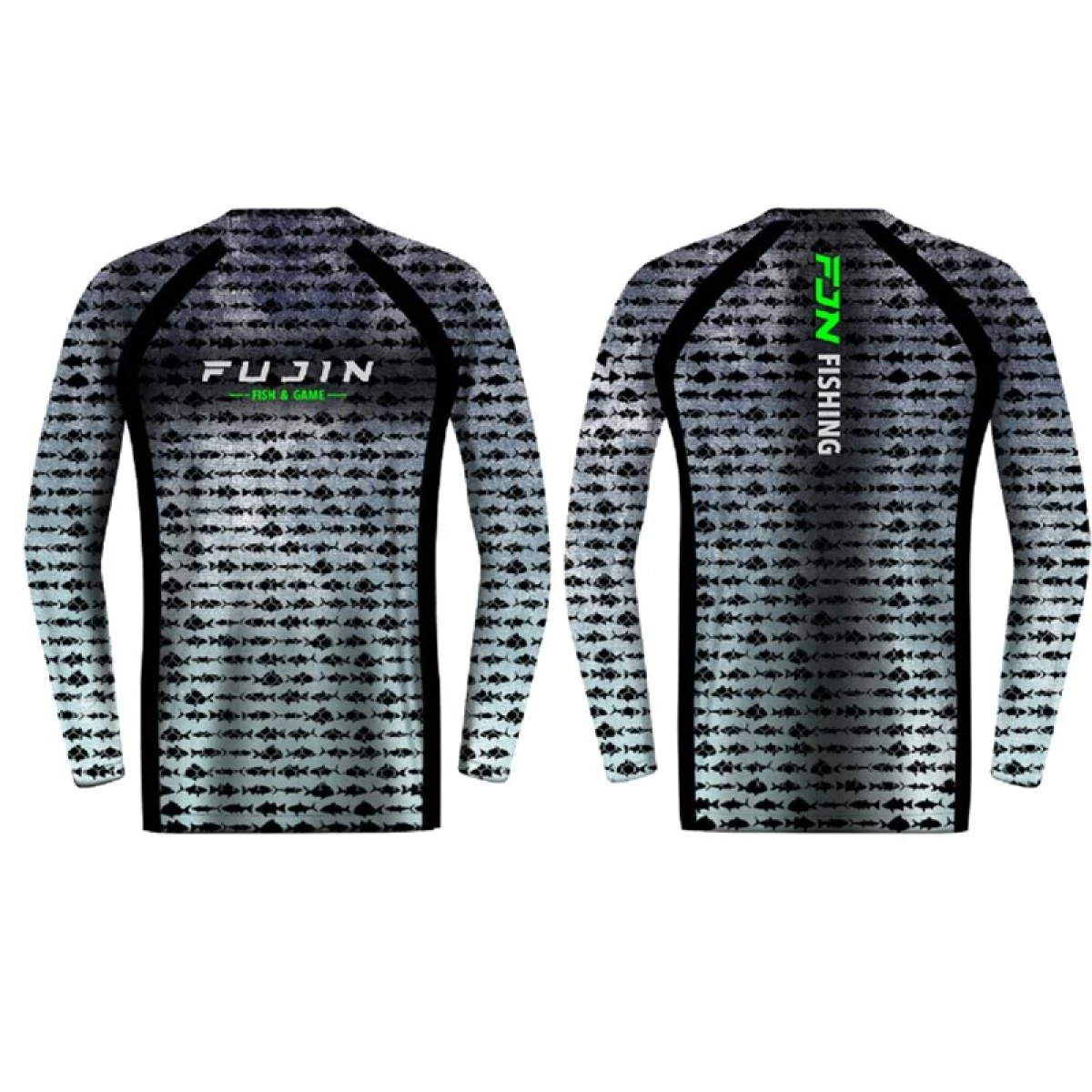 Fujin Performance T-Shirt Aqua Blue Fish - XLarge
