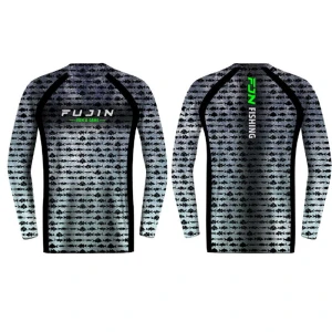 Fujin Performance T-Shirt Aqua Blue Fish - XLarge