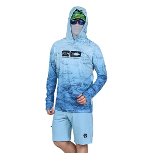 Fujin Pro Angler T-Shirt Blue Wave - MediumM