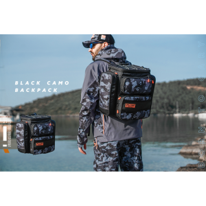 Fujin Black Camo Bag - Balıkçı Sırt Çantası