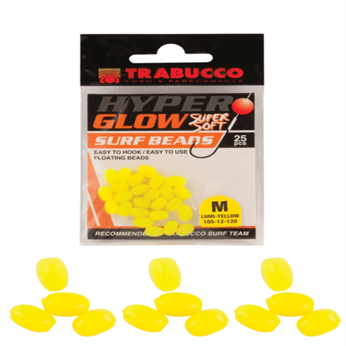 Trabucco Hyper Glow Surf Beads #M Boncuk - White