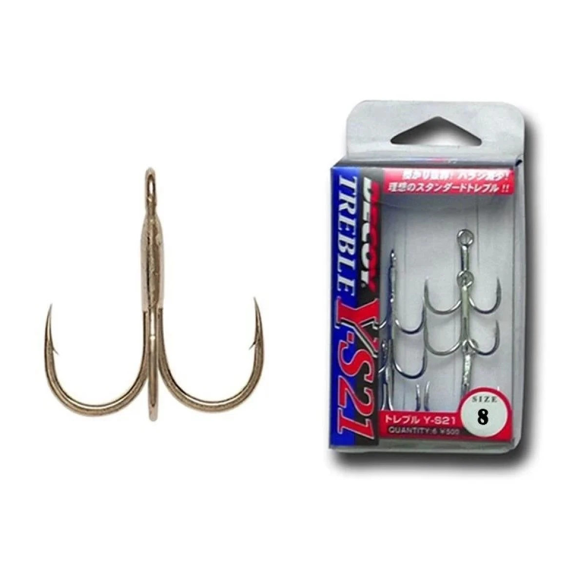 DECOY Y-S21 Standart Treble Üçlü Maket Balık İğnesi - 8 no