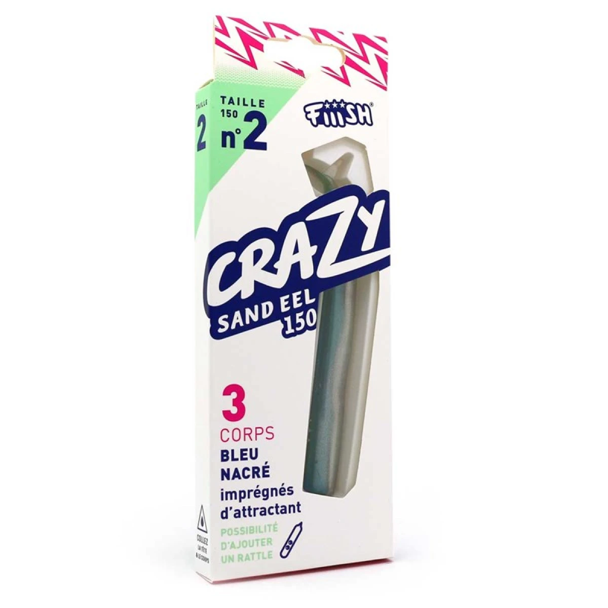 FIIISH Crazy Sand Ell 150 3 Corps Silikon Yem Bleu Nacre