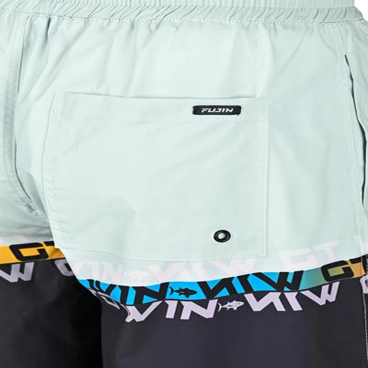 Fujin Pro Angler Board Short Mayo Anthracite Turquoise - Medium (M)
