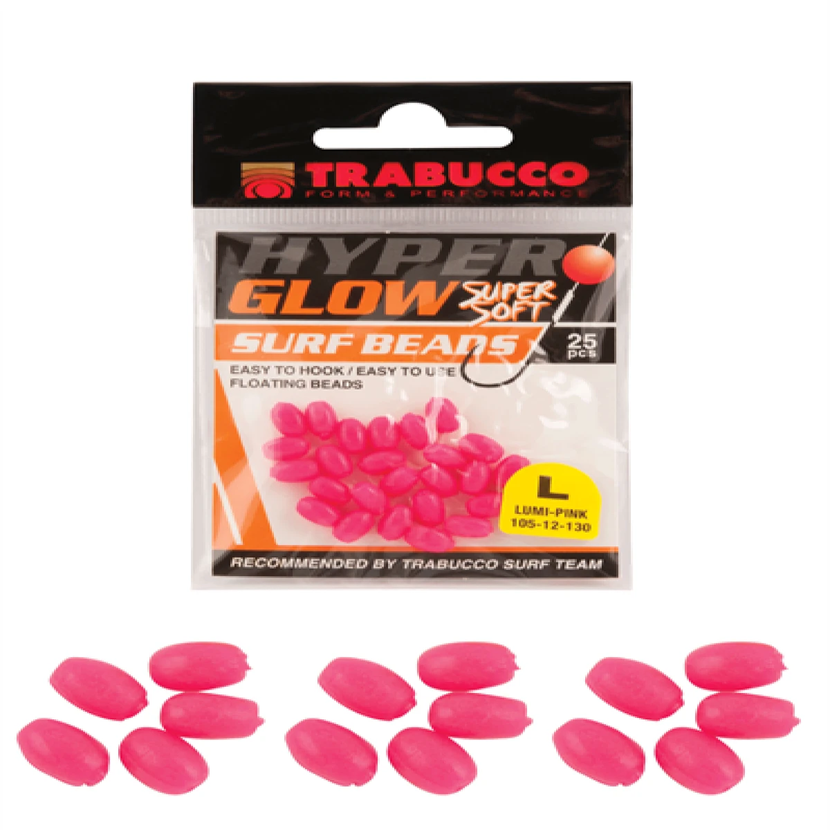Trabucco Hyper Glow Surf Beads #L Boncuk - Pink