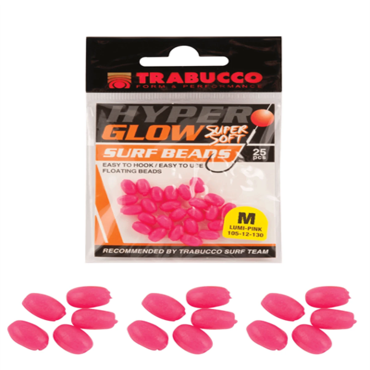 Trabucco Hyper Glow Surf Beads #M Boncuk - White