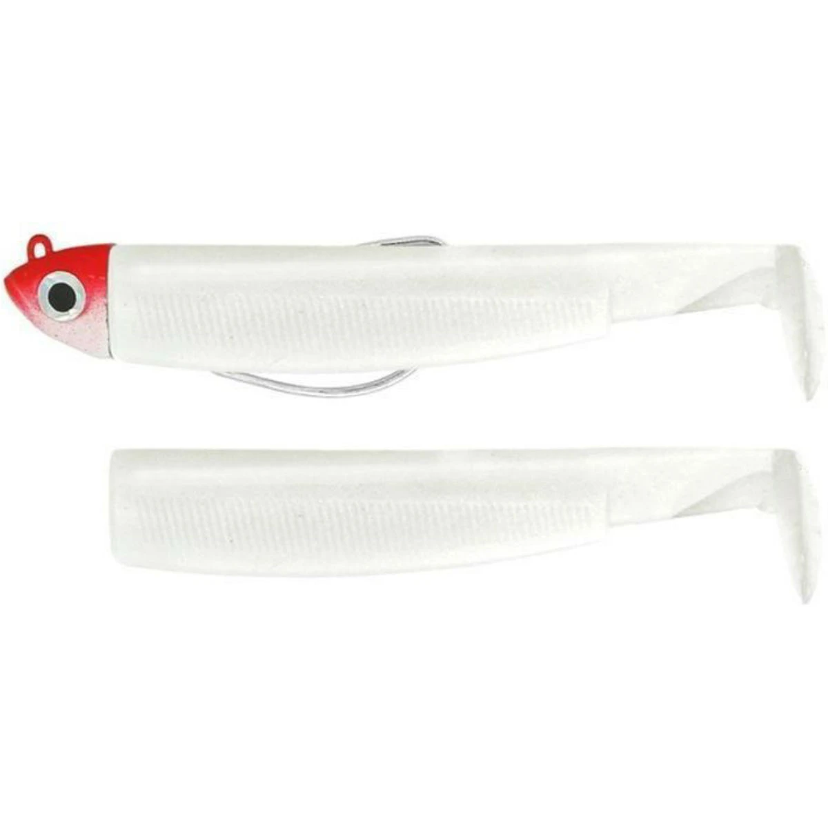 FIIISH Black Minnow 90 Combo Off Shore Silikon Yem 10gr White+Lure Body