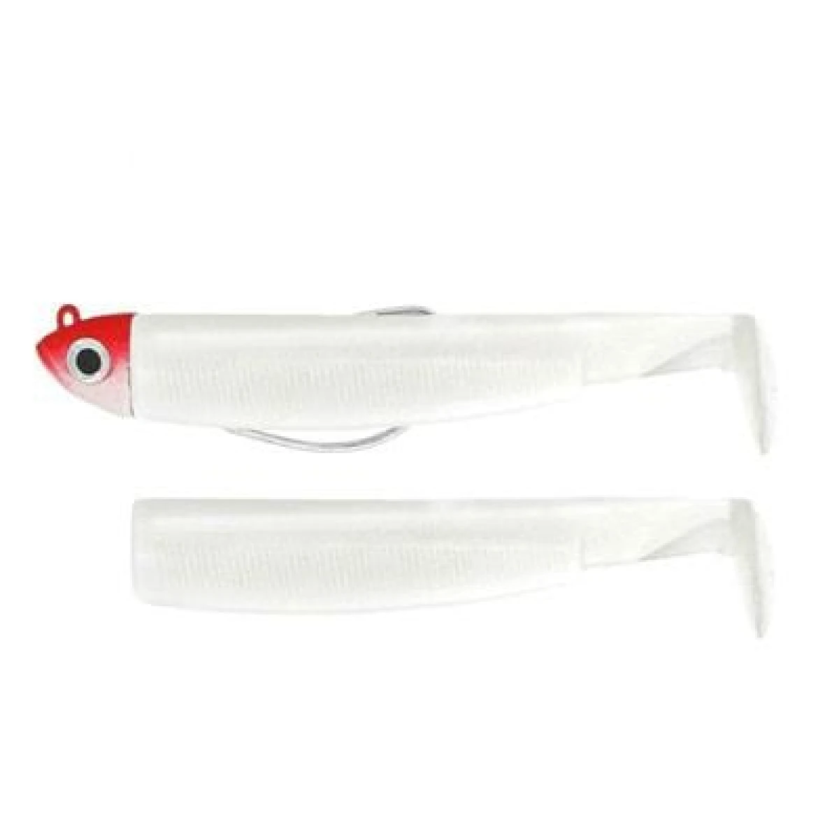 FIIISH Black Minnow 90 Combo Off Shore Silikon Yem 10gr White+Lure Body