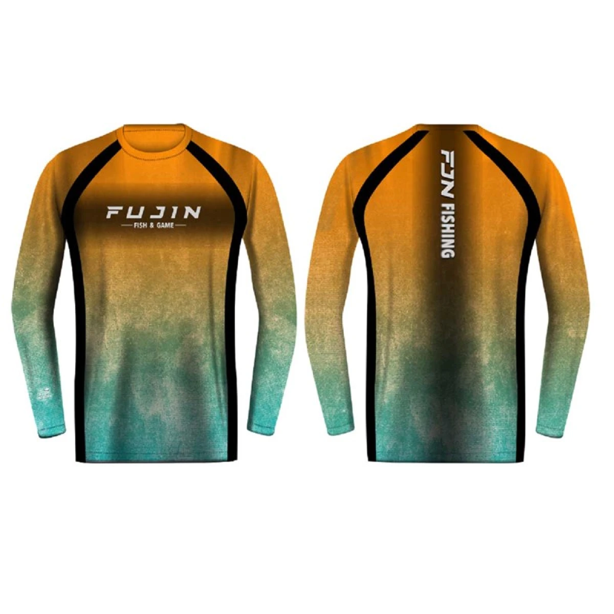 Fujin Performance T-Shirt Aqua Orange - Small
