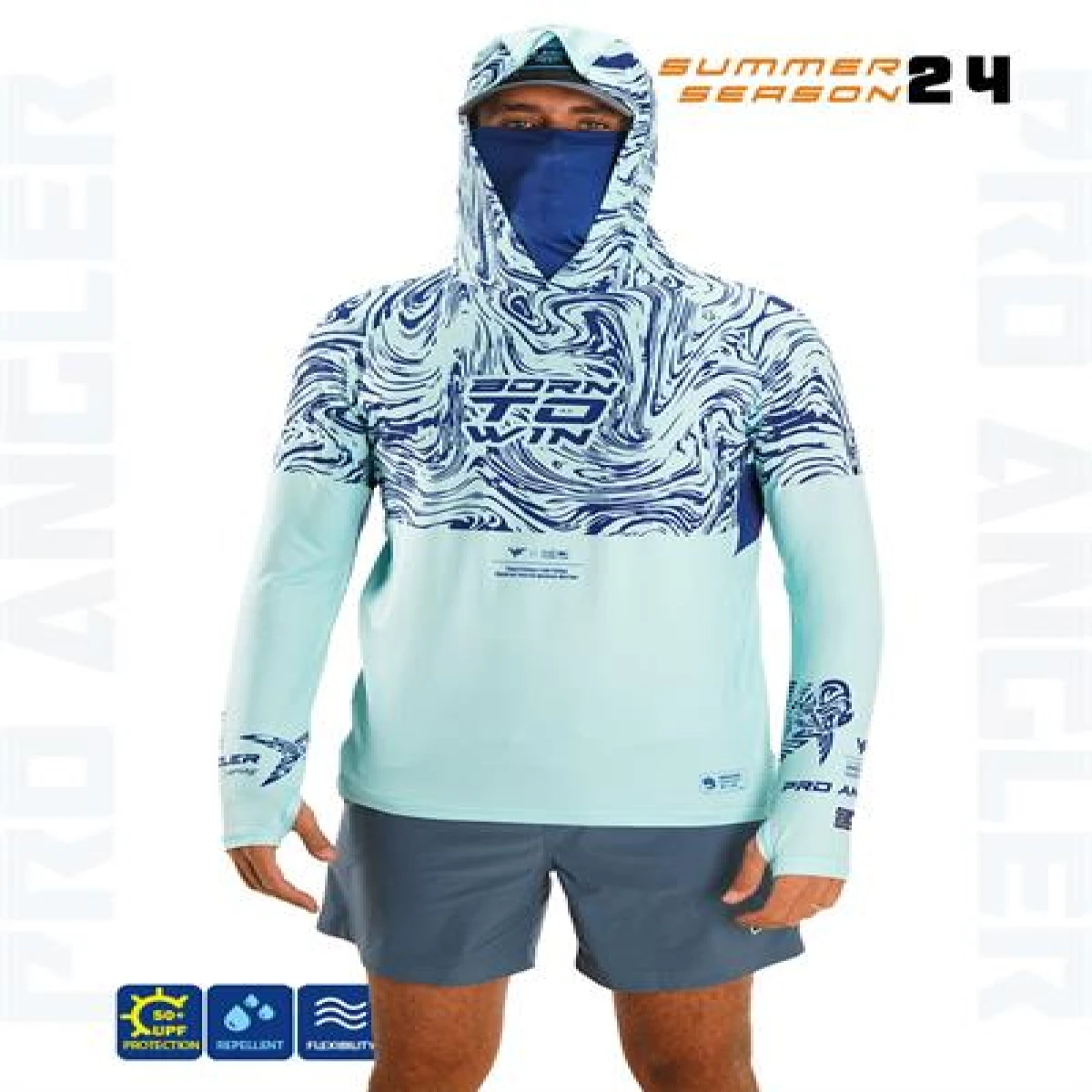 Fujin Pro Angler S24 Buff&Hoodie Izohips Mint - XLarge (XL)