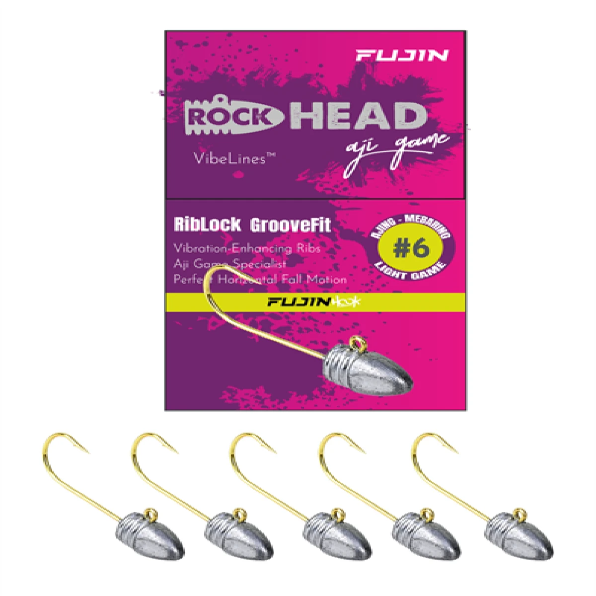 Fujin Rock-Head 6no Aji Game Jighead - 2.5gr