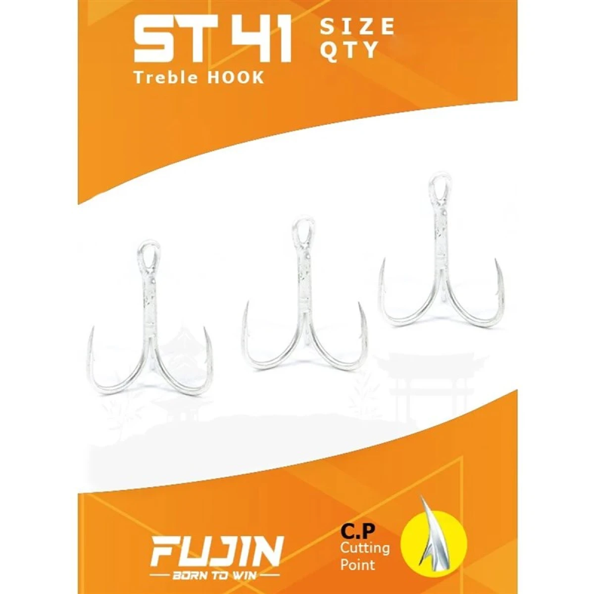 Fujin ST41 Üçlü Maket Balık İğnesi Nickel - 8no