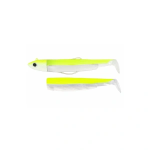 FIIISH Black Minnow 120 Combo Off Shore Silikon Yem Jaune Blanc Flou
