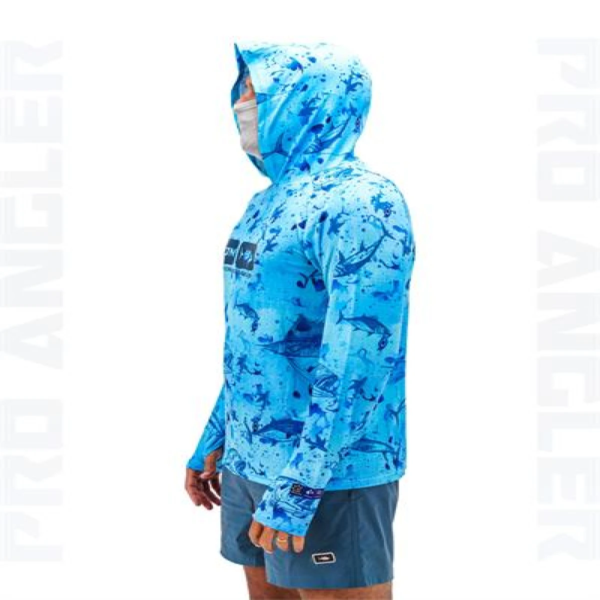 Fujin Pro Angler S24 Buff&Hoodie Blue Fish - XXXLarge
