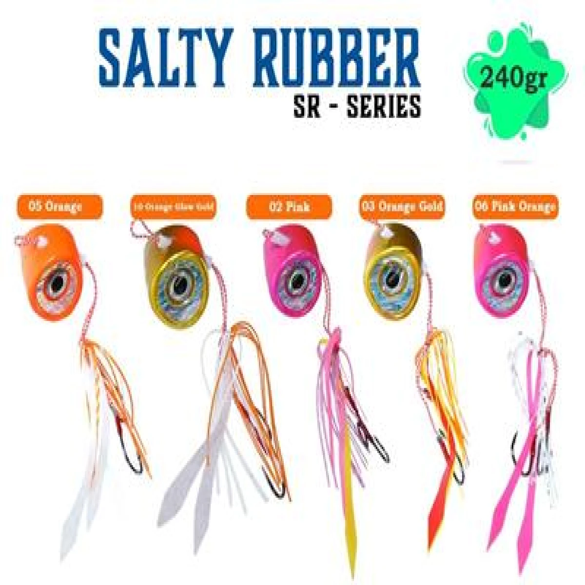 Fujin Salty Rubber 240gr SR Serisi Tai Rubber Set - 03OrangeGold3DSR10