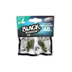 FIIISH Black Minnow 140 Jig Head Off Shore Zoka Kurşun 40gr - Kaki