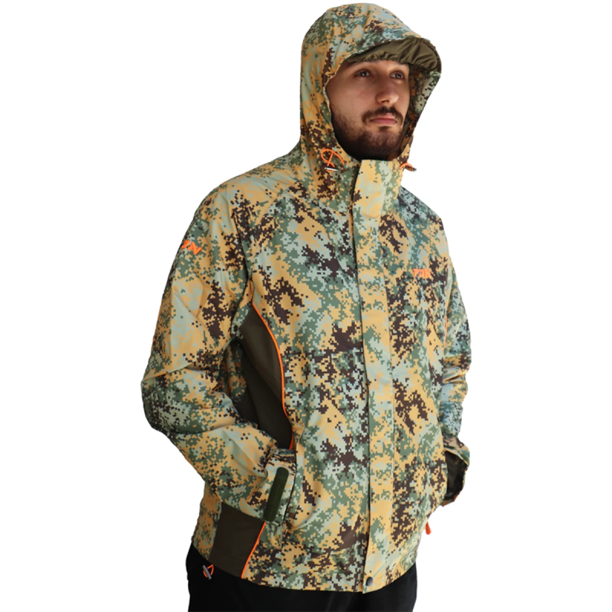 Fujin Raincoat Yağmurluk Brown Camo - XLargeXL