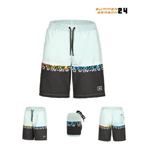 Fujin Pro Angler Board Short Mayo Anthracite Turquoise - Medium (M)
