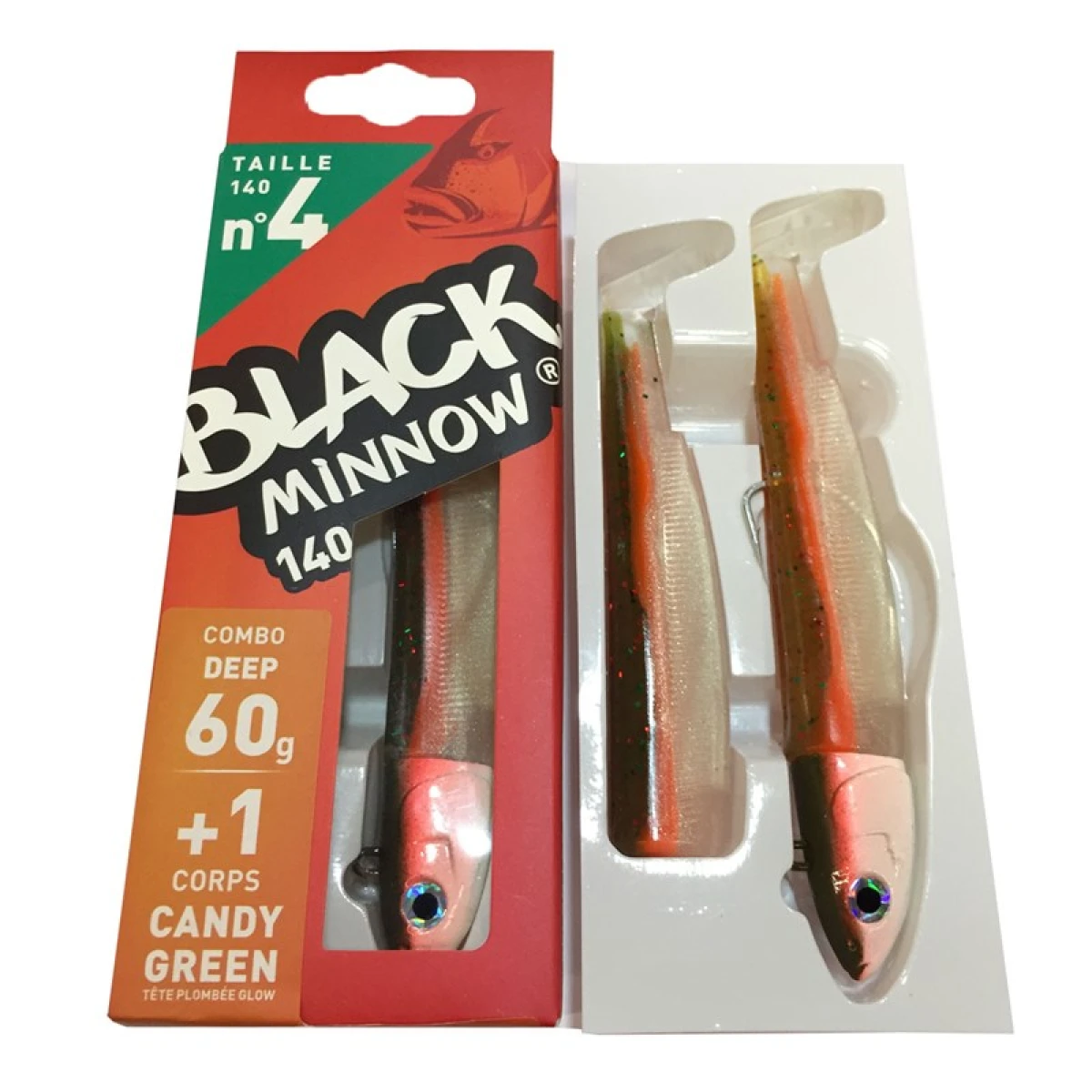 FIIISH Black Minnow 140/4 Black Minnow 787 Combo Off Shore 60GR Candy Green Silikon Yem